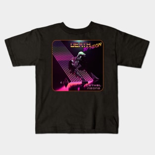 Death By Neon Official Product - Leathal Neons EP album cover Kids T-Shirt